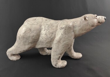 Rzeźba zatytułowany „ours blanc” autorstwa Patricia Grenier, Oryginalna praca, Ceramika