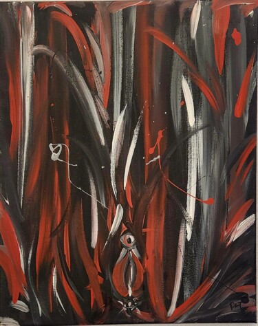 Painting titled "#4 Orifice" by Patricia Jean, Original Artwork, Acrylic