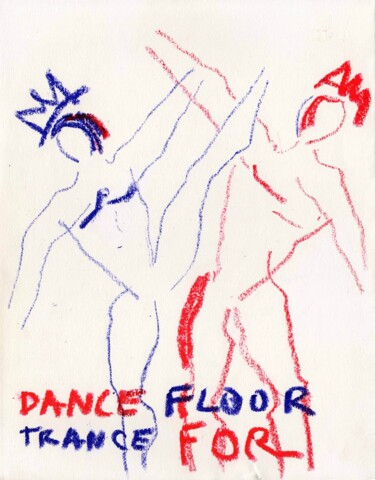 Drawing titled "Danseur Dance floor" by Patricia Lardé, Original Artwork, Pastel