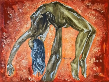 Картина под названием "Sauvez-moi..." - Patricia M. Le Démon Du Crayon, Подлинное произведение искусства, Акрил Установлен н…