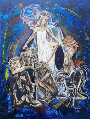 Картина под названием "Toutes ces femmes..…" - Patricia M. Le Démon Du Crayon, Подлинное произведение искусства, Акрил Устан…