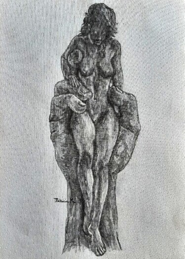 Dibujo titulada "Blottie" por Patricia M. Le Démon Du Crayon, Obra de arte original, Carbón
