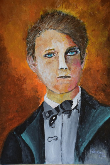 Painting titled "Arthur Rimbaud" by Patricia Neveux, Original Artwork, Acrylic