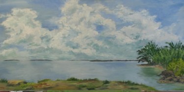Painting titled "Key West Sky" by Patricia Barone, Original Artwork, Oil