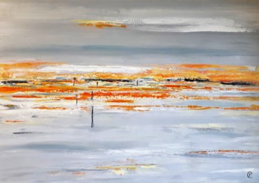 Peinture intitulée "Arcachon" par Patricia Concordet (Patriciachevalblanc), Œuvre d'art originale, Acrylique