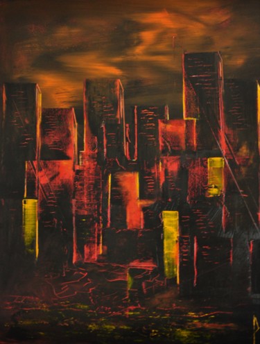 Malarstwo zatytułowany „fluorescence” autorstwa Bernon, Oryginalna praca, Akryl