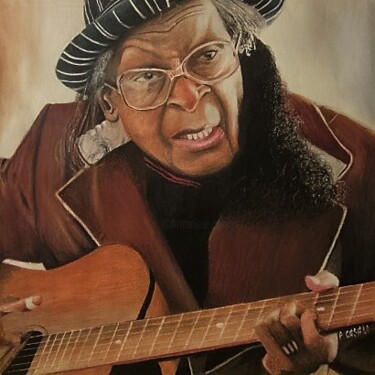 Рисунок под названием "Mister blues" - Patrick Casado, Подлинное произведение искусства, Карандаш