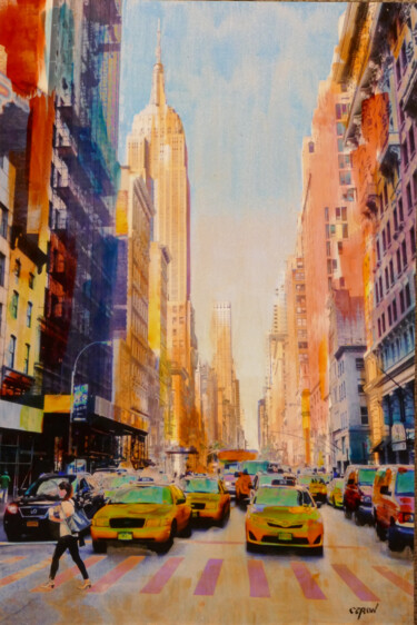 印花与版画 标题为“New York _1” 由Patrick Ceron, 原创艺术品, 数字打印 安装在木质担架架上