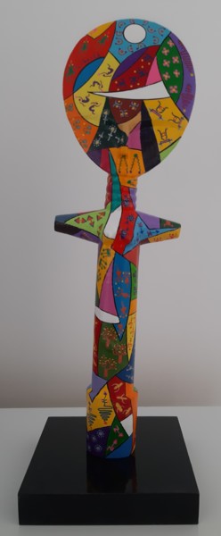 Sculpture titled "Ses sphères de luci…" by Patrick Chaneac, Original Artwork, Acrylic