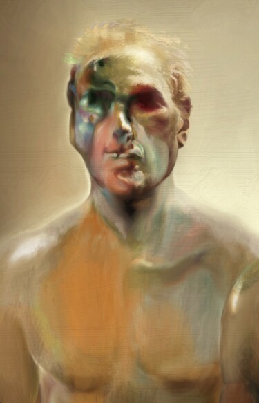 Peinture intitulée "CYBORG-CLONE 1" par Patrick Couvet, Œuvre d'art originale, Peinture numérique