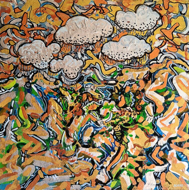 Malerei mit dem Titel "Chatman Carambou l'…" von Patrick Danion (spasp), Original-Kunstwerk, Acryl Auf Andere starre Platte…