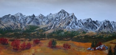 Картина под названием "Au cœur des Alpes" - Patrick Egger, Подлинное произведение искусства, Акрил Установлен на Деревянная…