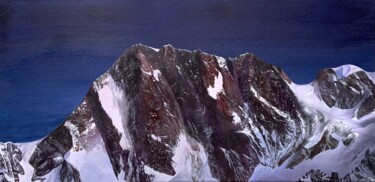 Peinture intitulée "Face nord des Joras…" par Patrick Egger, Œuvre d'art originale, Acrylique Monté sur Châssis en bois