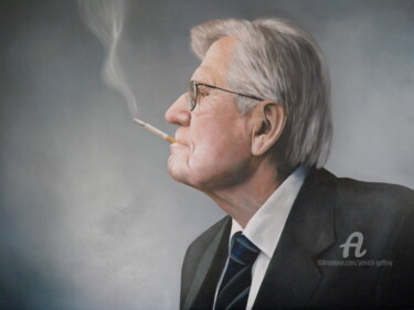 Peinture intitulée "Le fumeur invétéré" par Patrick Geffroy, Œuvre d'art originale, Huile