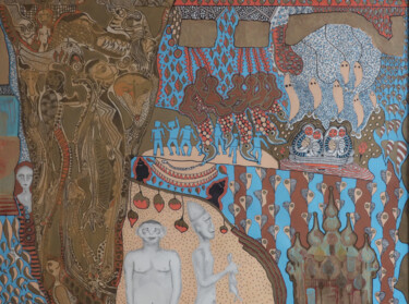 Pittura intitolato """Moskva [Viva LA V…" da Patrick Gourgouillat, Opera d'arte originale, Acrilico Montato su Altro pannell…