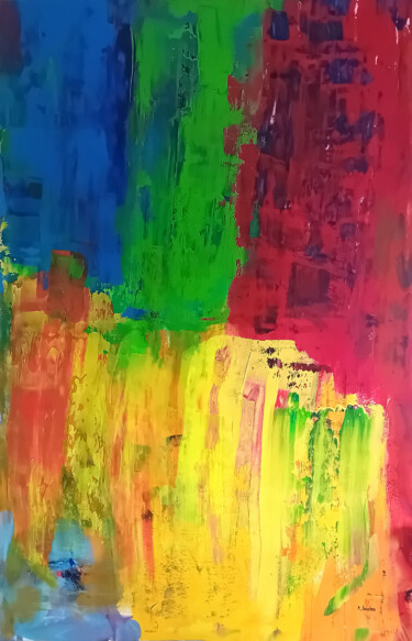 Pintura intitulada "Rainbow" por Patrick Joosten, Obras de arte originais, Acrílico