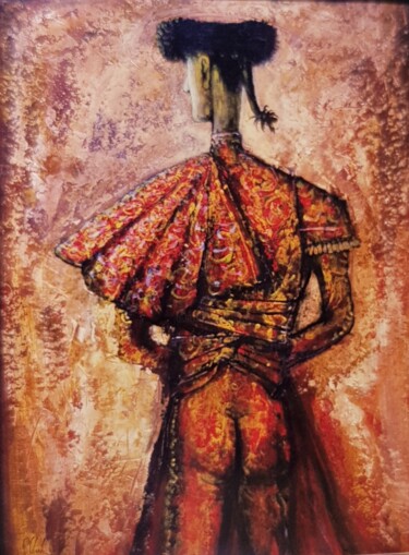 Pittura intitolato "Toréador" da Patrick Lalande, Opera d'arte originale, Olio