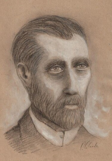 Drawing titled "portrait médiumniqu…" by Patrick Lalande, Original Artwork, Other