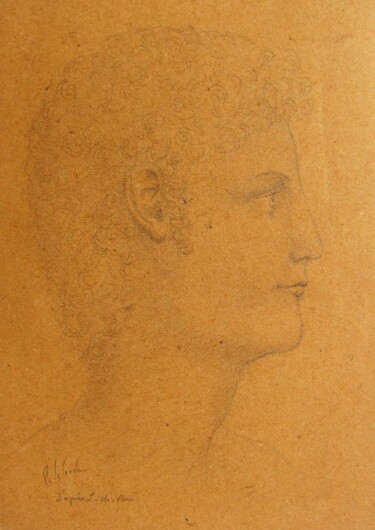 Disegno intitolato "portrait de salaï d…" da Patrick Lalande, Opera d'arte originale, Altro