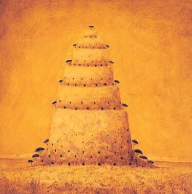 "la tour de babel" başlıklı Tablo Patrick Lalande tarafından, Orijinal sanat, Petrol