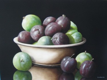 Pittura intitolato "Prunes" da Patrick Lodwitz, Opera d'arte originale, Olio