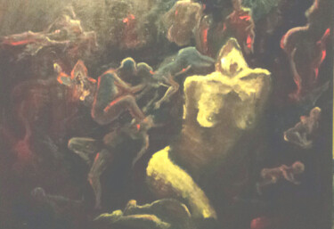 Peinture intitulée "souffrance.png" par Patrick Mancho, Œuvre d'art originale, Acrylique