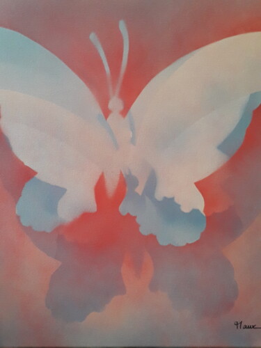 Картина под названием "Le papillon" - Patrick Mauxion (MAUX), Подлинное произведение искусства, Рисунок распылителем краски…