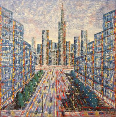 Peinture intitulée "Avenue du Grand Cha…" par Patrick Palczy, Œuvre d'art originale, Huile Monté sur Châssis en bois