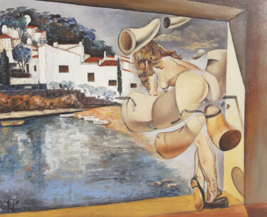 Peinture intitulée "Hommage à Dali" par Patrick Lemiere, Œuvre d'art originale, Huile