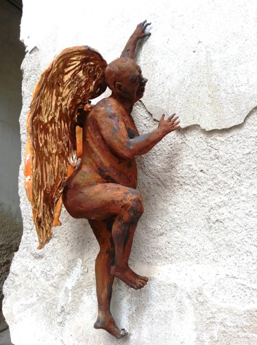 Sculpture intitulée "Le politicien au pa…" par Patrizia Grieco, Œuvre d'art originale, Terre cuite