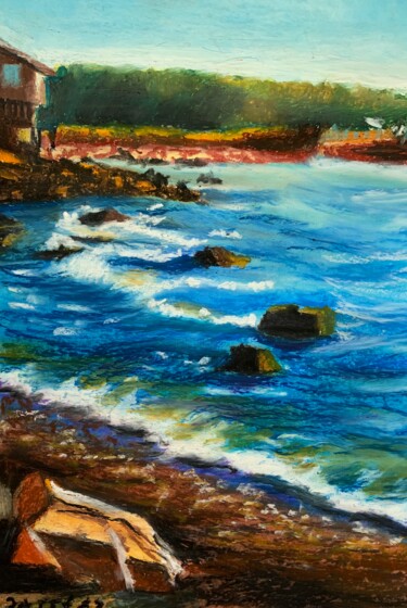 Peinture intitulée "Pomeriggio al mare" par Patrizia Salcini, Œuvre d'art originale, Pastel
