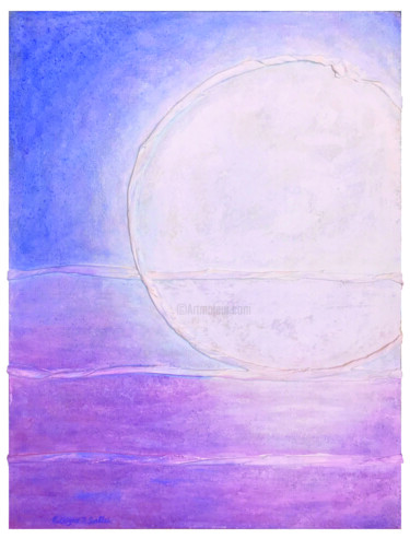 Pittura intitolato "Luna III" da Patrizia Salles, Opera d'arte originale, Acrilico Montato su Telaio per barella in legno