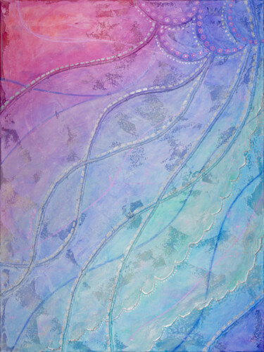 Картина под названием "Submerged 3" - Patrizia Salles, Подлинное произведение искусства, Акрил Установлен на Деревянная рама…