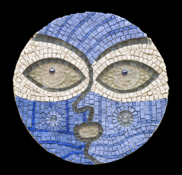 Sculpture titled "Boko" by Patrizia Salles, Original Artwork, Mosaic Mounted on Other rigid panel