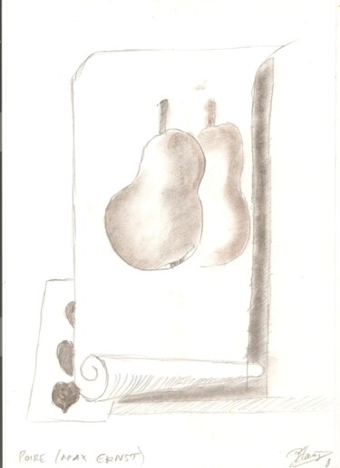 「Max Ernst 8」というタイトルの描画 Paul-Éric Langevinによって, オリジナルのアートワーク, 鉛筆