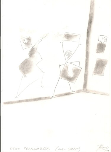 Dessin intitulée "Max Ernst 11" par Paul-Éric Langevin, Œuvre d'art originale, Crayon