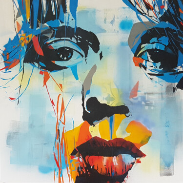 Painting titled "Only Rock N Roll" by Paul Lovering, Original Artwork, Acrylic Mounted on Wood Stretcher frame