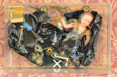 Sculpture titled "baby in the water" by Paul Scott, Original Artwork, Mixed Media
