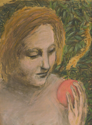 Drawing titled "Eve 01" by Paul Scott, Original Artwork, Pastel