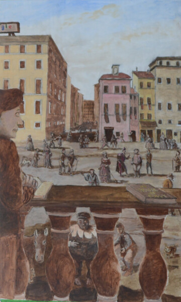 "Piazza di Spagna, w…" başlıklı Tablo Paul Scott tarafından, Orijinal sanat, Akrilik
