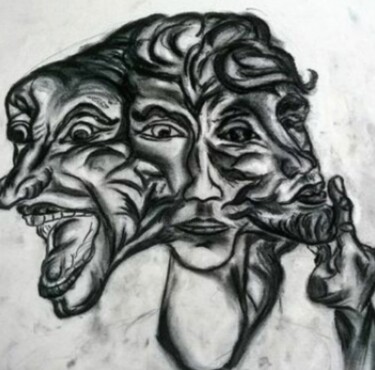 Картина под названием "Personality" - Paul Selow, Подлинное произведение искусства, Графит