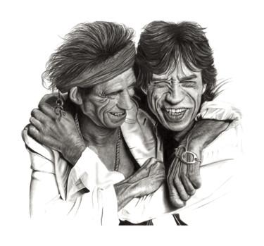 제목이 "Mick and Keith"인 그림 Paul Stowe로, 원작, 흑연