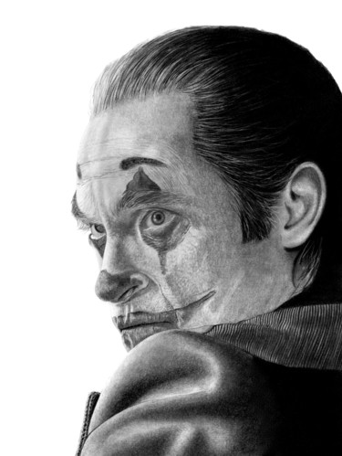 Desenho intitulada "Joker" por Paul Stowe, Obras de arte originais, Grafite
