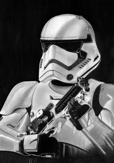 图画 标题为“Stormtrooper 2021” 由Paul Stowe, 原创艺术品, 石墨