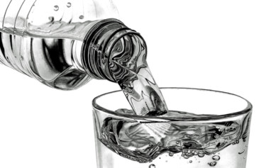 Drawing titled "Water Pour" by Paul Stowe, Original Artwork, Graphite