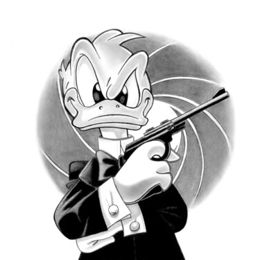 Rysunek zatytułowany „Duck, Donald Duck” autorstwa Paul Stowe, Oryginalna praca, Ołówek