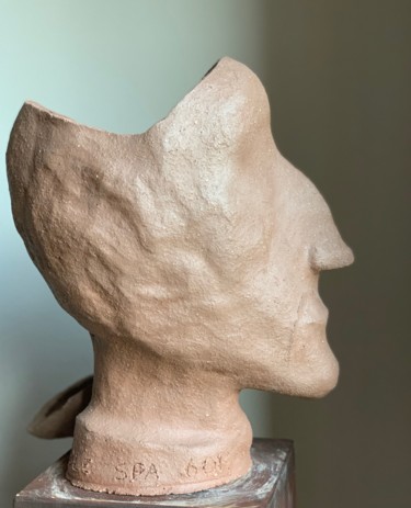 Sculpture titled "l'urne funèbre coll…" by Paul Yves Poumay, Original Artwork, Terra cotta