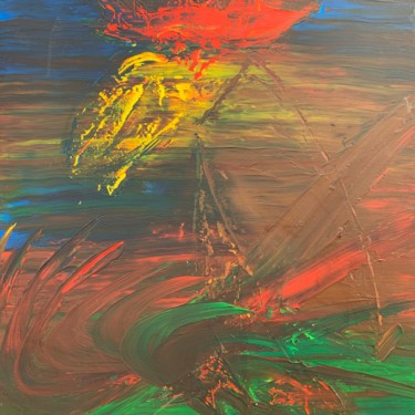 Pittura intitolato "pégase" da Paul Yves Poumay, Opera d'arte originale, Acrilico