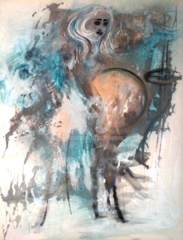 Pittura intitolato "ESQUISSE POUR FEMME…" da Paula Clemence, Opera d'arte originale, Inchiostro