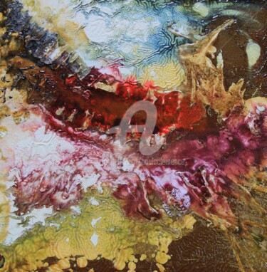Pittura intitolato ""FOSSILE"" da Paula Clemence, Opera d'arte originale, Smalto